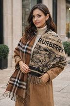 Classic Check & Heritage Print Winter Scarf – Unisex