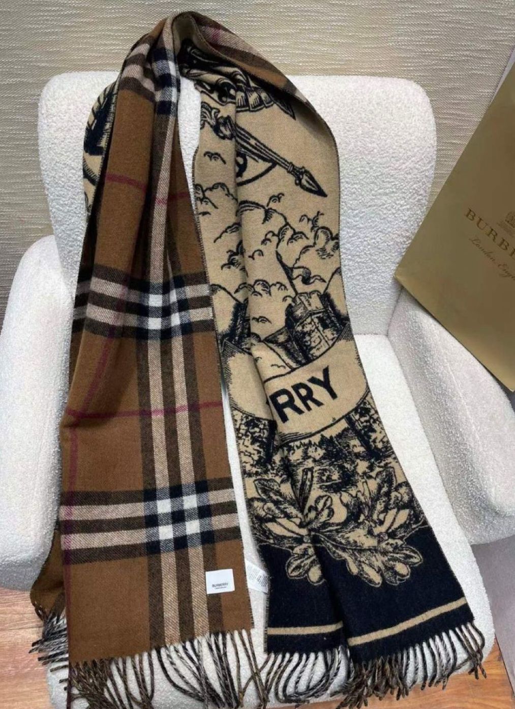 Classic Check & Heritage Print Winter Scarf – Unisex