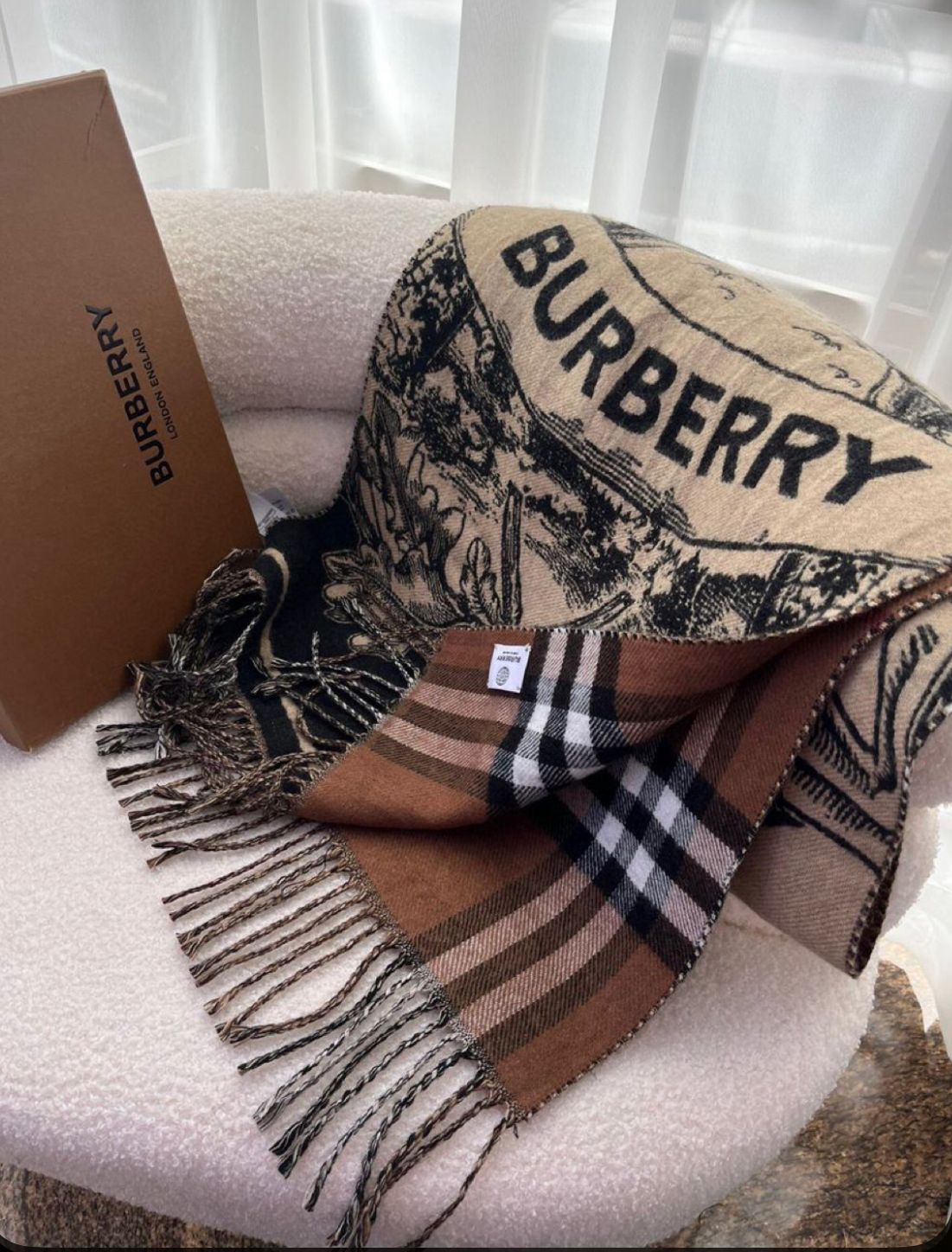 Classic Check & Heritage Print Winter Scarf – Unisex