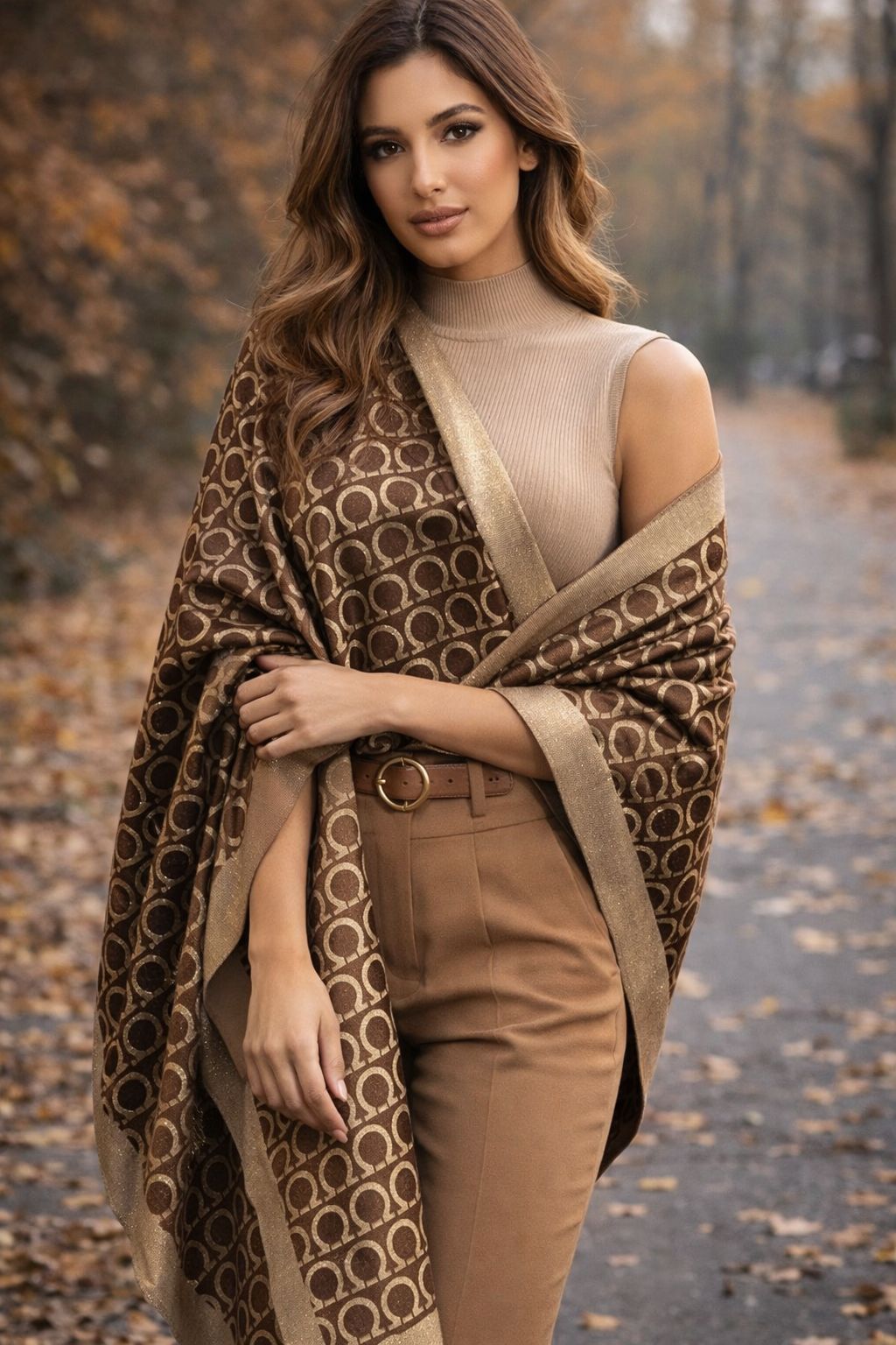 Elegant Geometric Print Lightweight Scarf – Unisex