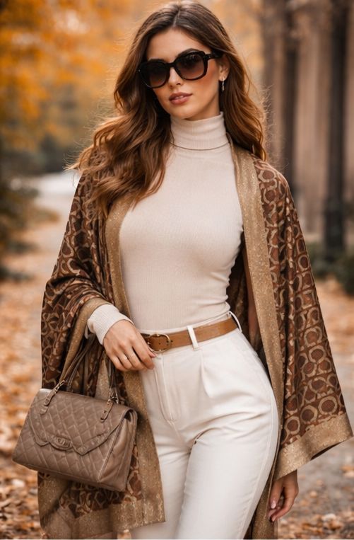 Elegant Geometric Print Lightweight Scarf – Unisex