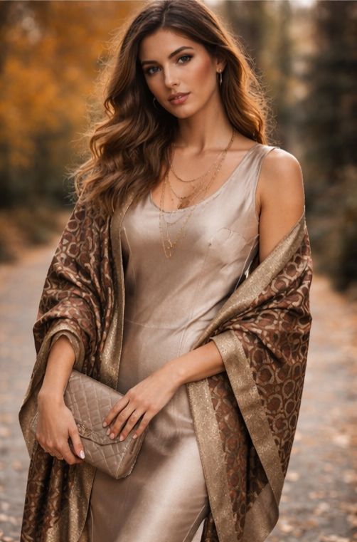 Elegant Geometric Print Lightweight Scarf – Unisex