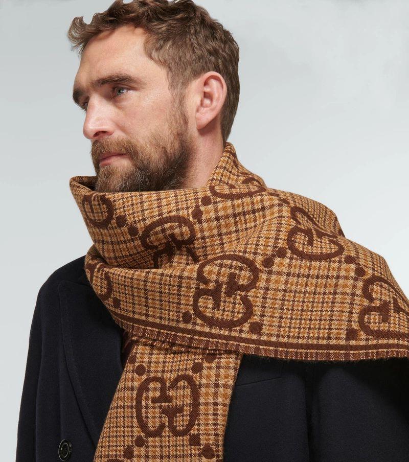 Luxury Monogram Pattern Winter Scarf – Unisex