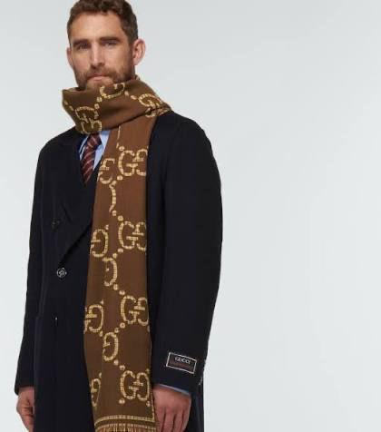 Luxury Monogram Pattern Winter Scarf – Unisex