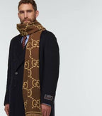 Luxury Monogram Pattern Winter Scarf – Unisex