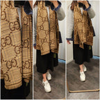 Luxury Monogram Pattern Winter Scarf – Unisex