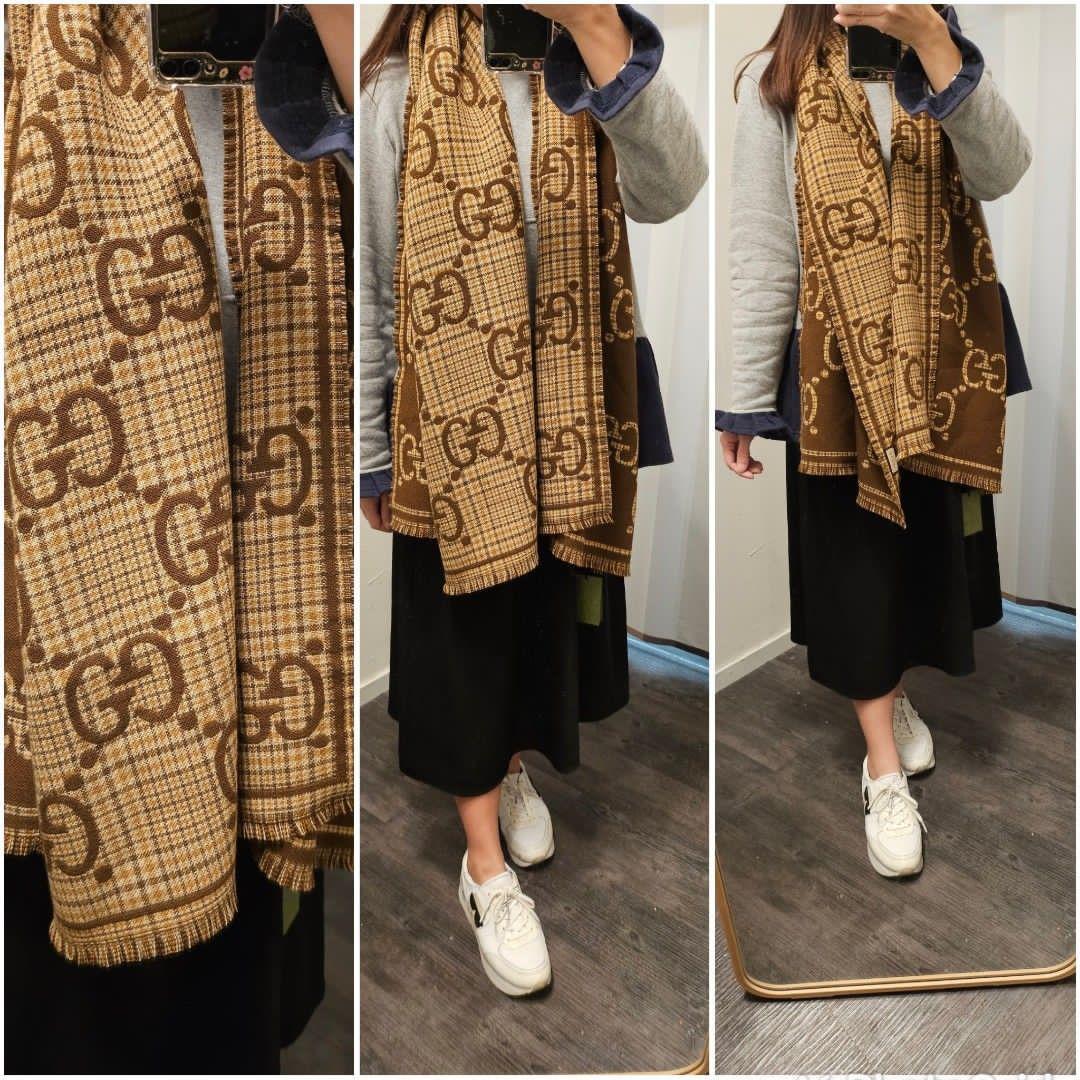 Luxury Monogram Pattern Winter Scarf – Unisex