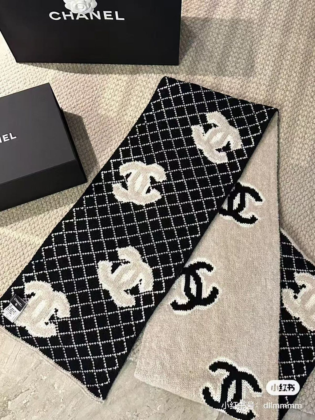 Luxury Monogram Pattern Winter Stole for Men & Women