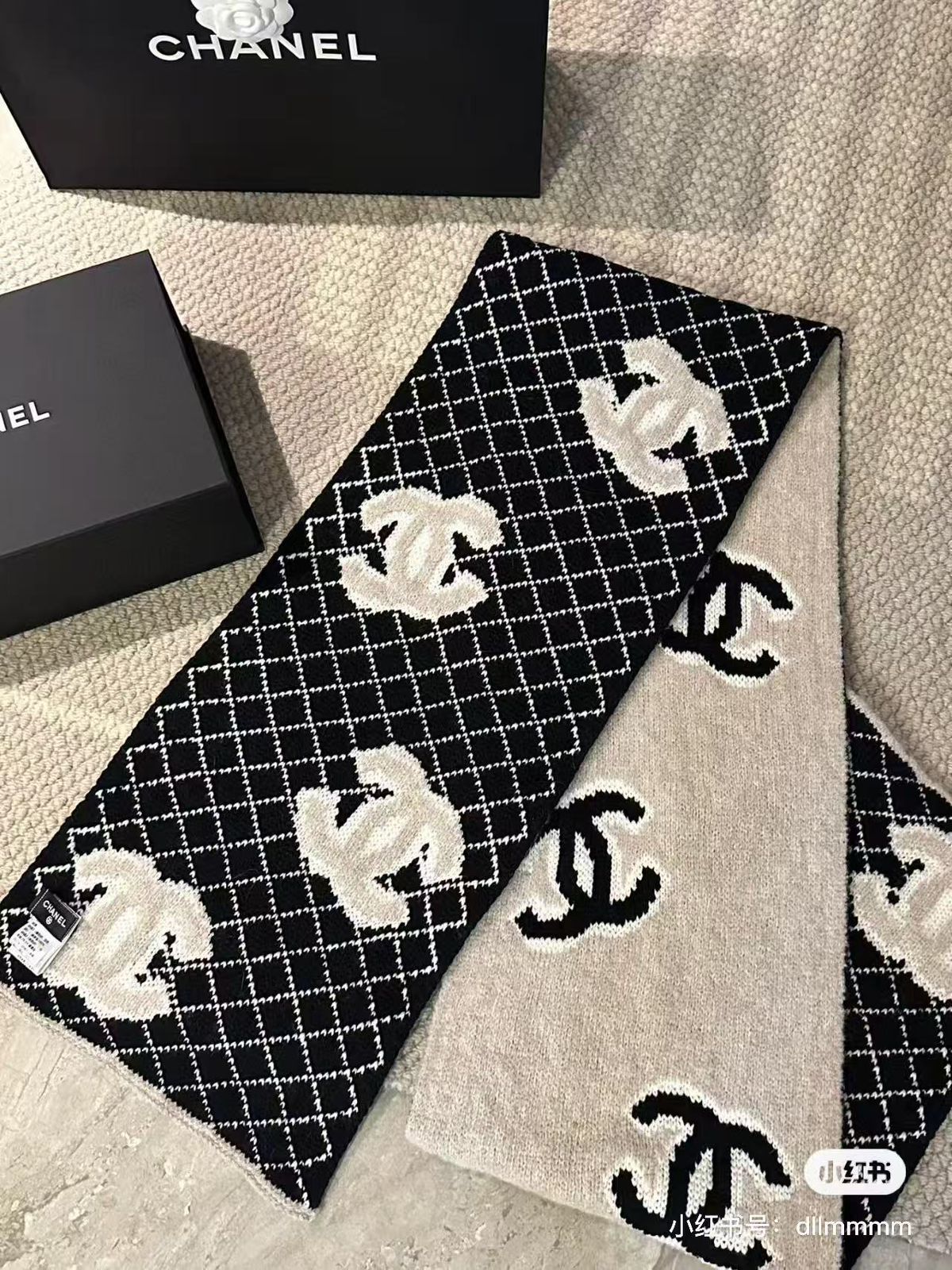 Luxury Monogram Pattern Winter Stole for Men & Women