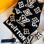 Luxury Monogram Knit Winter Scarf for Women