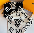 Luxury Monogram Knit Winter Scarf for Women
