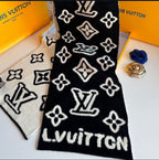 Luxury Monogram Knit Winter Scarf for Women