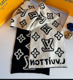 Luxury Monogram Knit Winter Scarf for Women