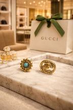 Gold-Tone Statement Stud Earrings Set for Women