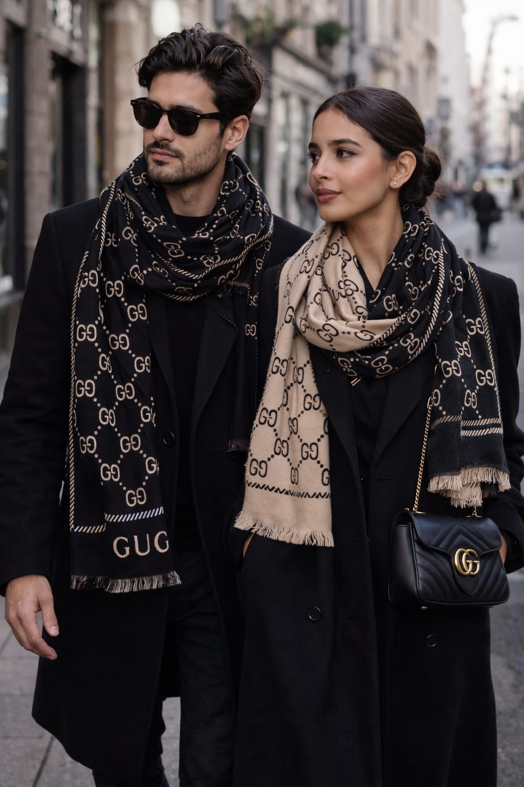 Luxury Monogram Print Soft Stole for Women