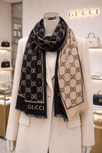 Luxury Monogram Print Soft Stole for Women