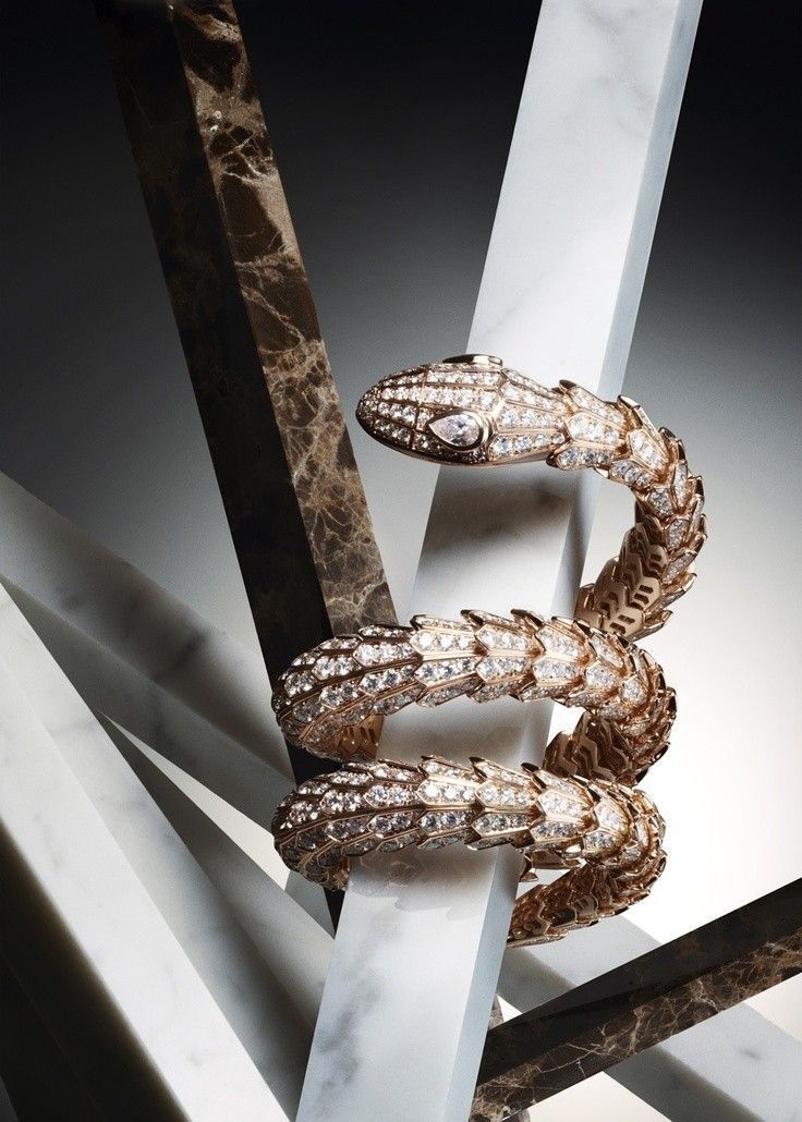 Serpent Crystal Wrap Bracelet – Emerald Stone Statement Bangle