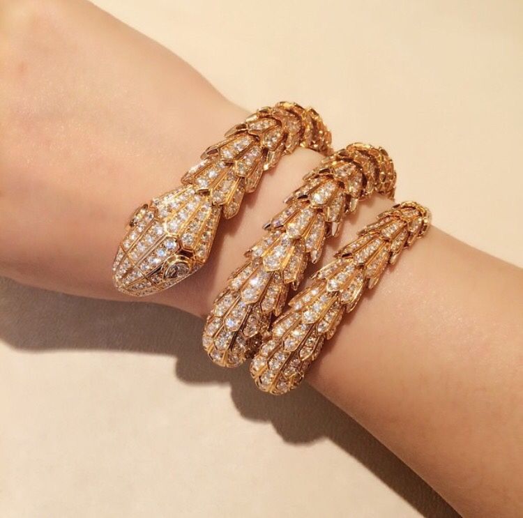 Serpent Crystal Wrap Bracelet – Emerald Stone Statement Bangle