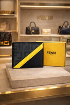 Premium Textured Leather Wallet with Contrast Stripe – Sleek Bifold Design