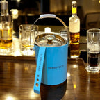 Premium Glossy Ice Bucket with Lid & Handle – Luxury Blue Edition