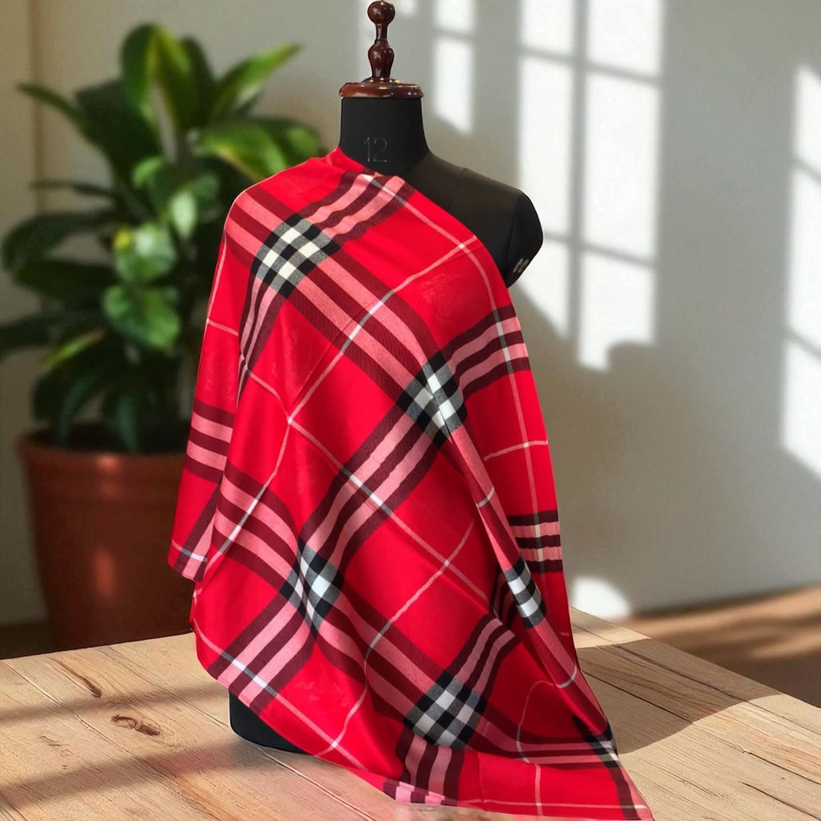 Burberry Signature Stole – First Copy Semi-Cotton Check Wrap (Unisex)