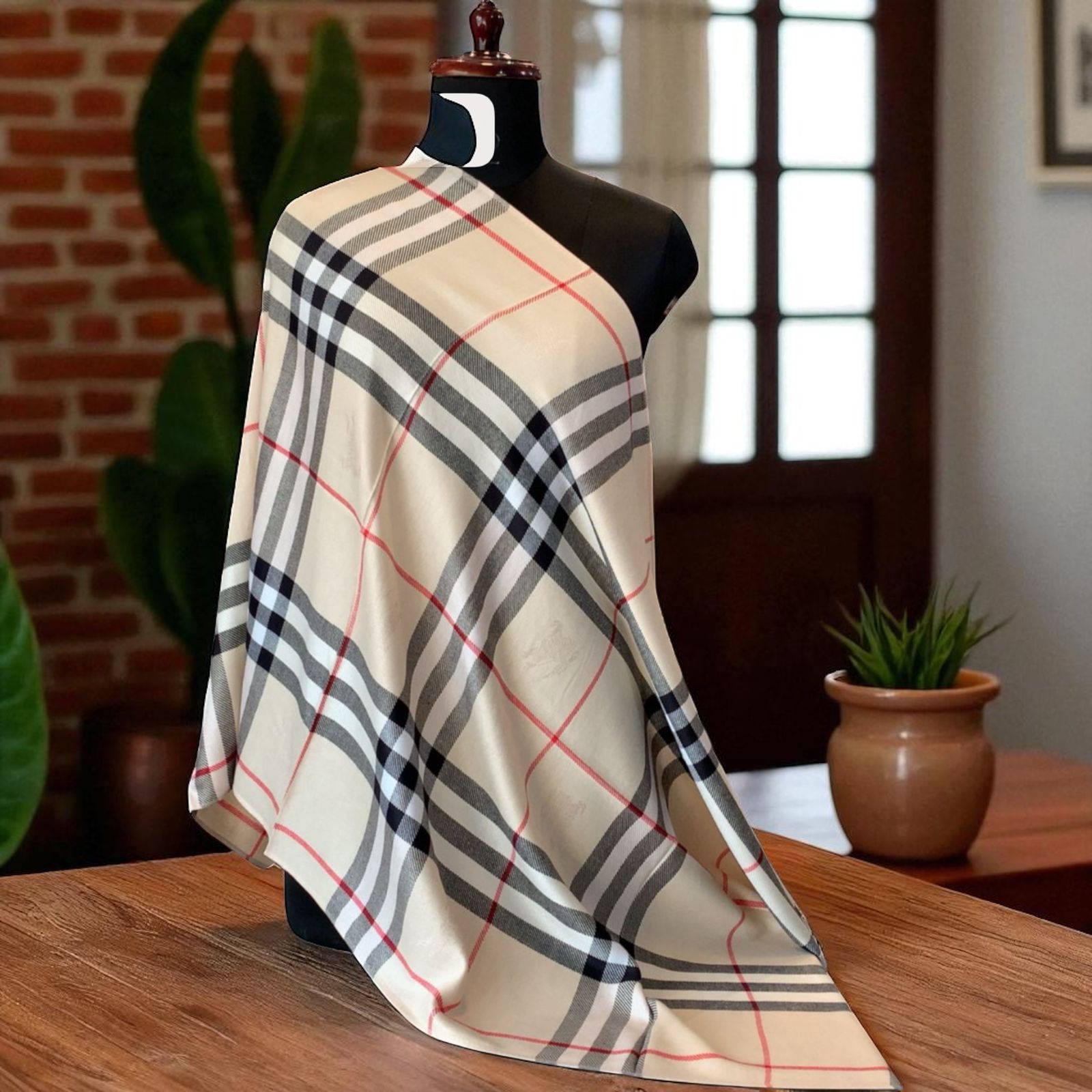 Burberry Signature Stole – First Copy Semi-Cotton Check Wrap (Unisex)