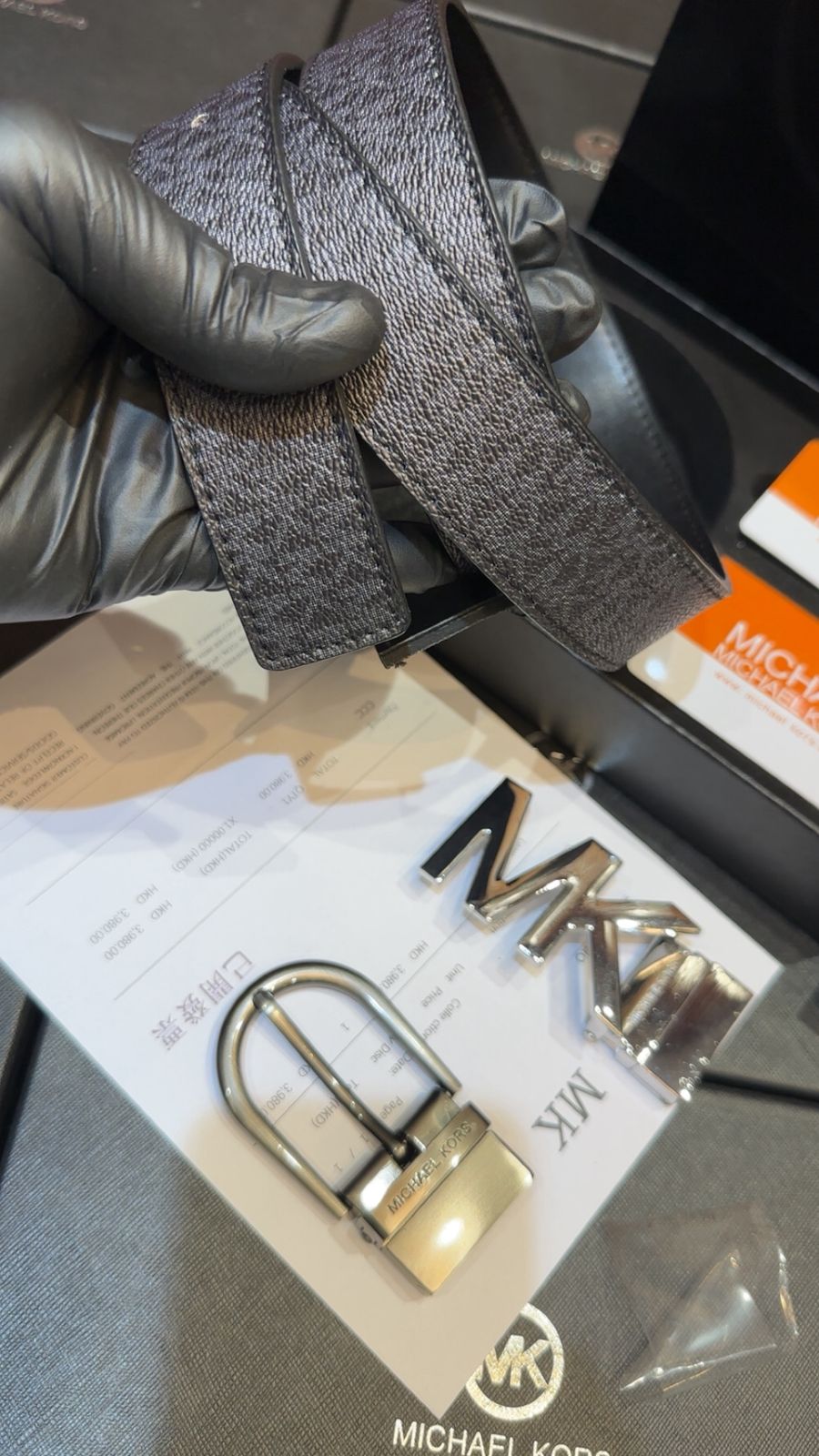 Michael Kors Belt Leather – First Copy Monogram Strap