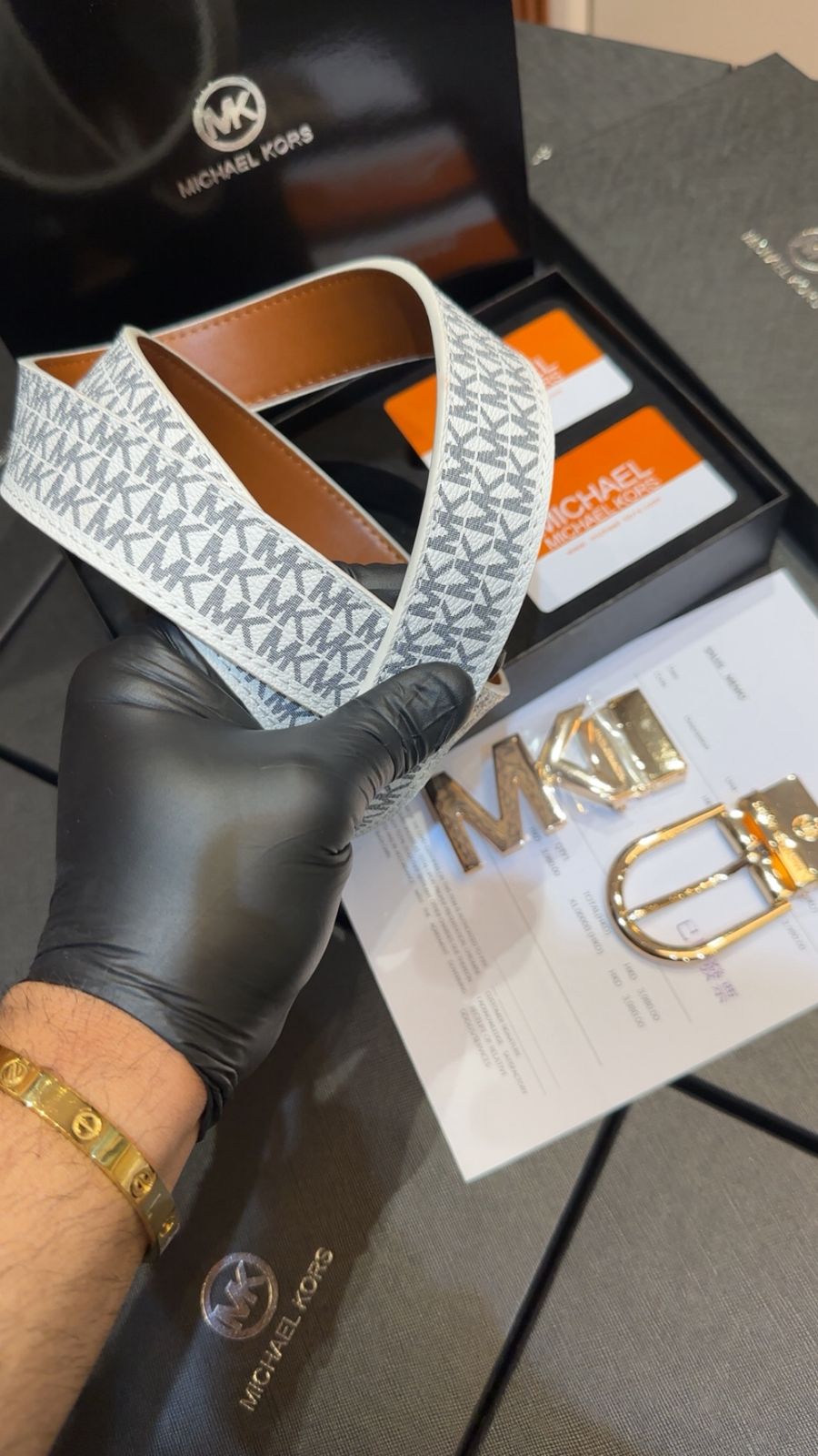 Michael Kors Belt Leather – First Copy Monogram Strap