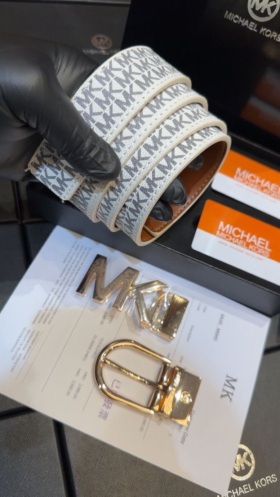 Michael Kors Belt Leather – First Copy Monogram Strap