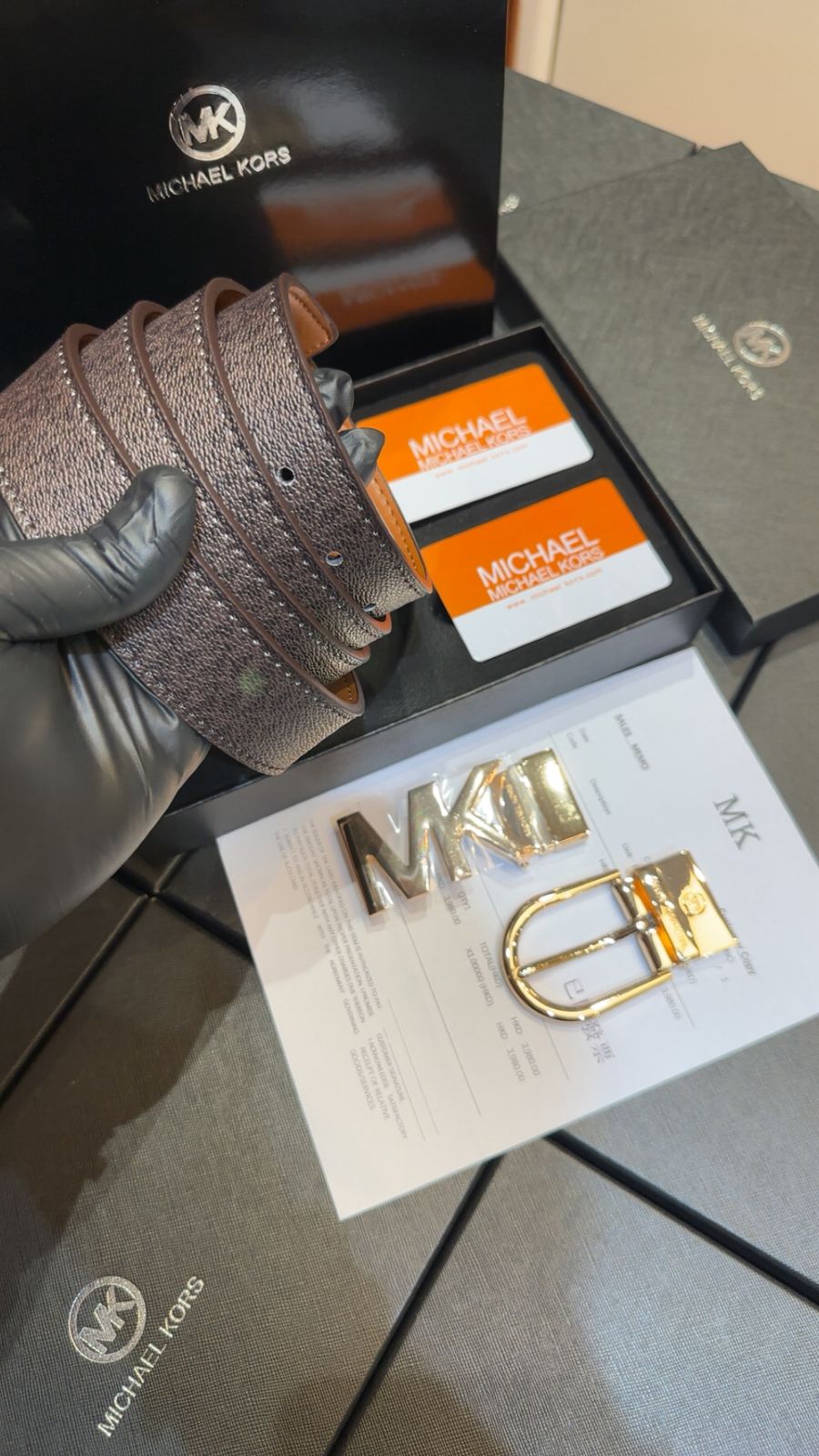 Michael Kors Belt Leather – First Copy Monogram Strap