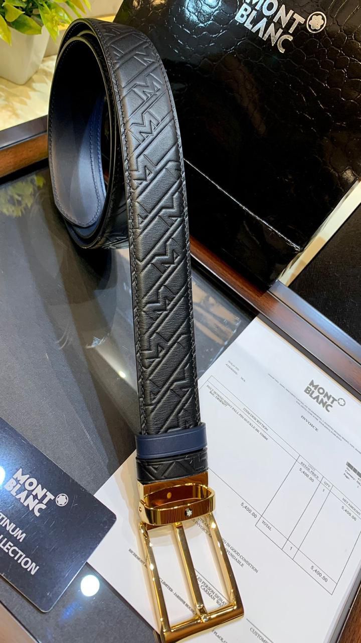 Mont Blanc Belt Leather – First Copy Unisex Strap