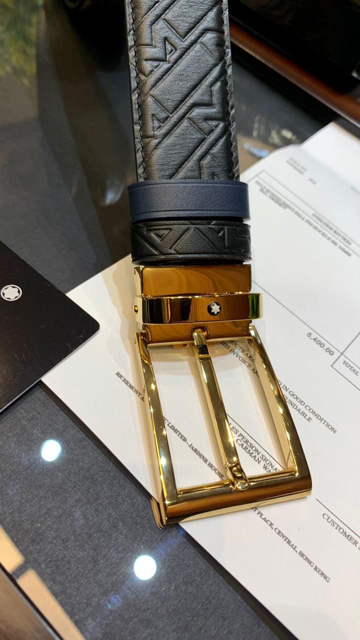 Mont Blanc Belt Leather – First Copy Unisex Strap