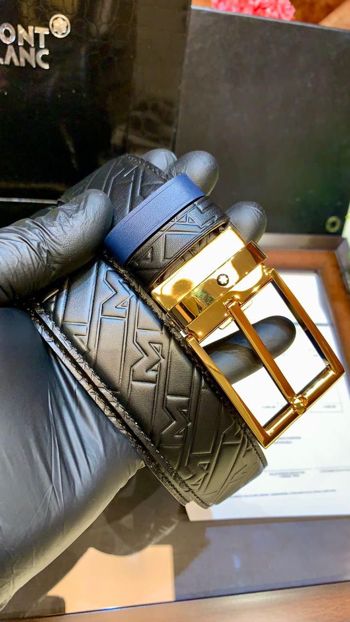 Mont Blanc Belt Leather – First Copy Unisex Strap