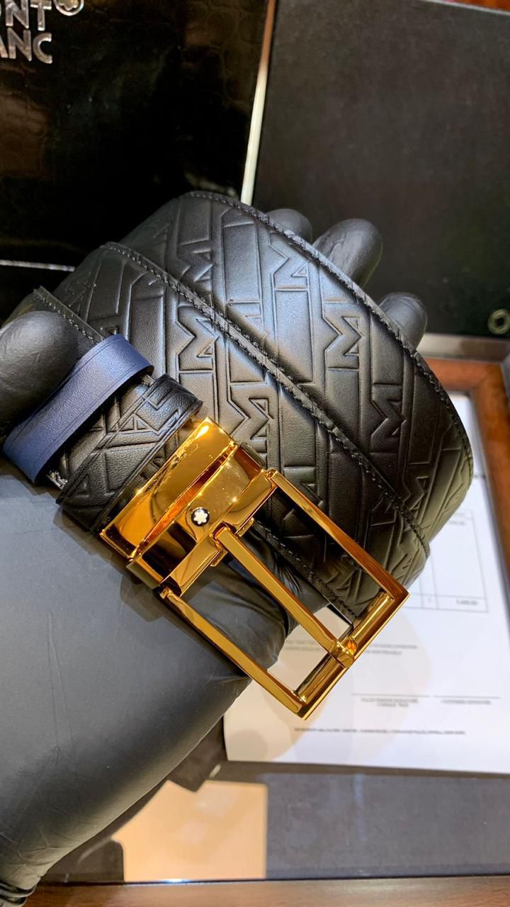 Mont Blanc Belt Leather – First Copy Unisex Strap