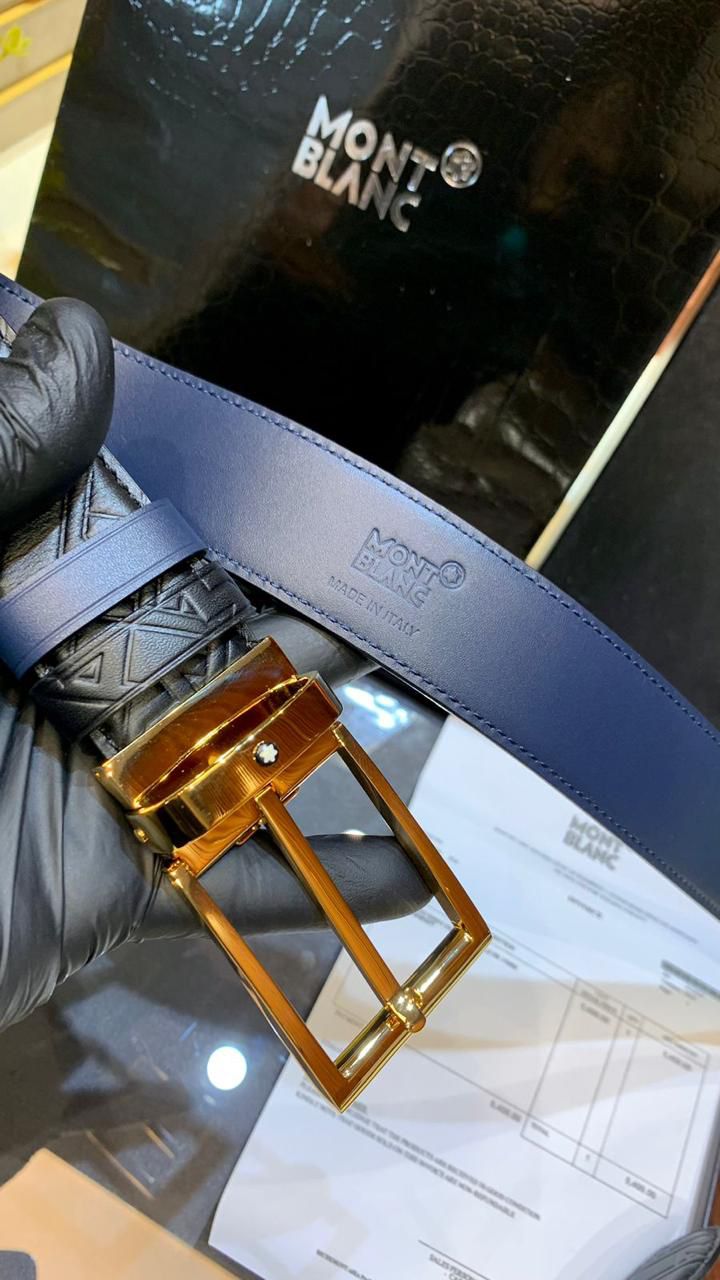Mont Blanc Belt Leather – First Copy Unisex Strap