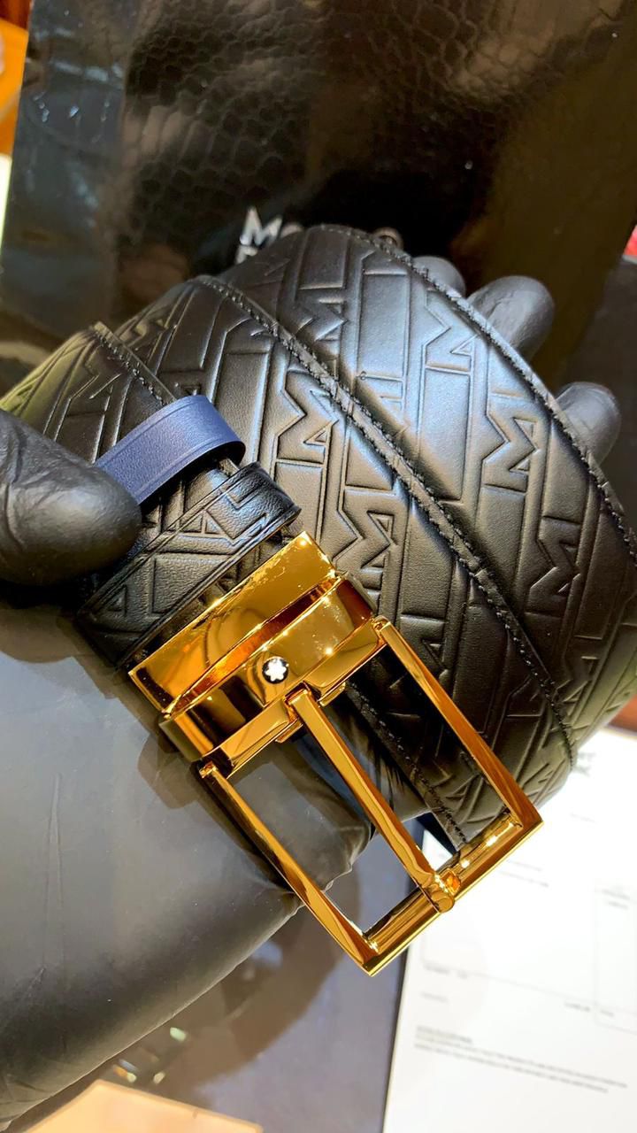 Mont Blanc Belt Leather – First Copy Unisex Strap