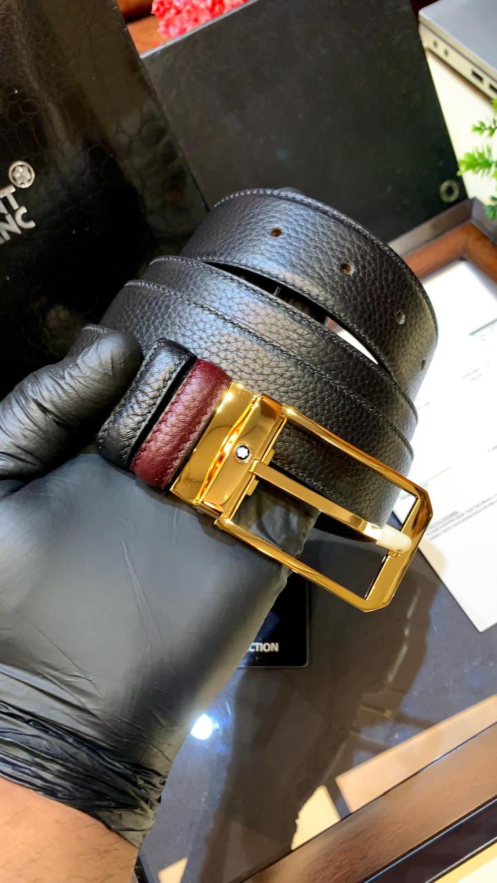 Mont Blanc Belt Leather – First Copy Unisex Strap