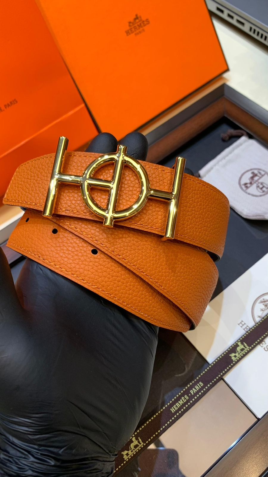 Luxury First Copy Hermès Leather Belt – Unisex Style