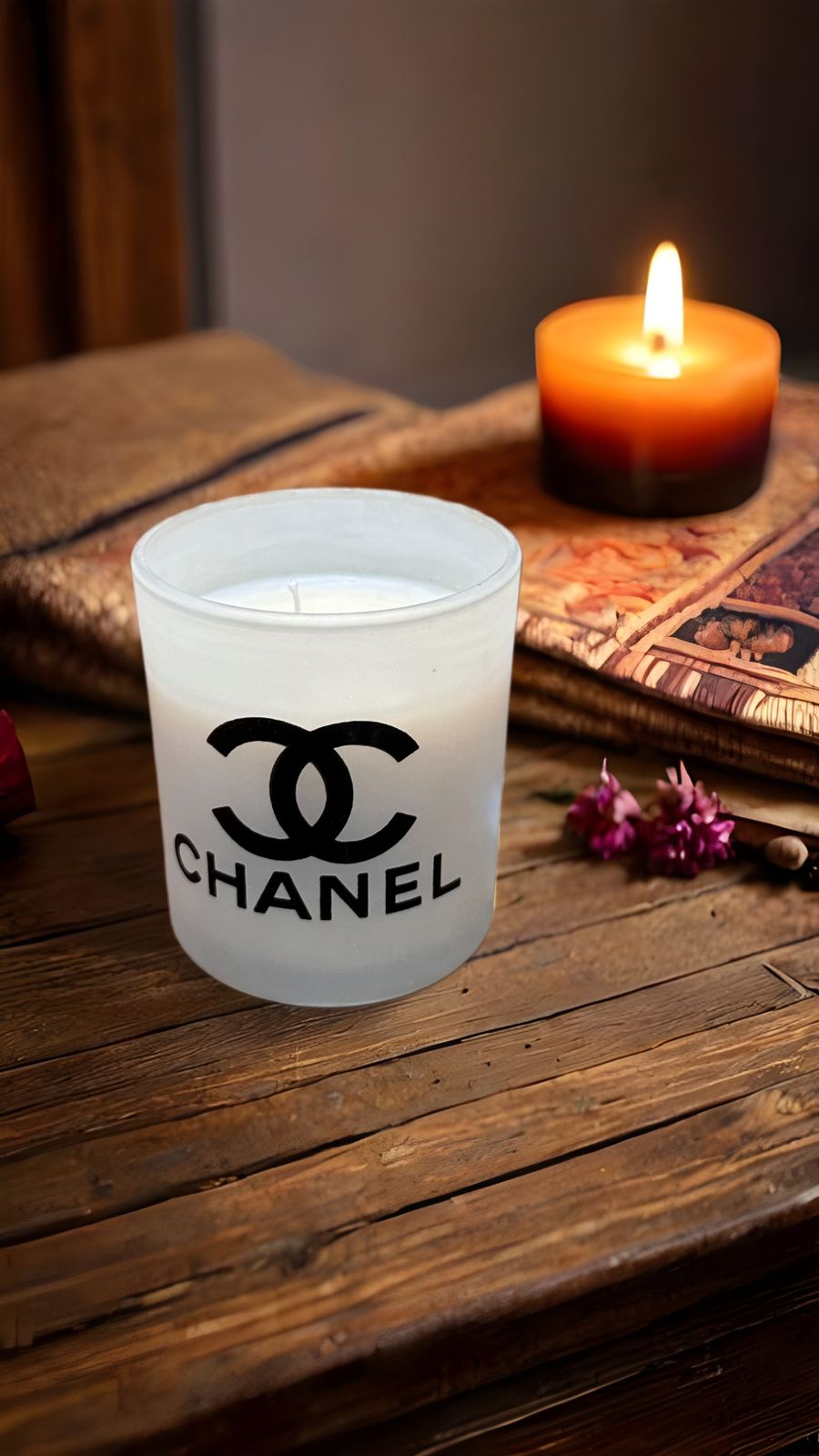 Chanel Luxury Scented Candle – First Copy Frosted Glass Jar