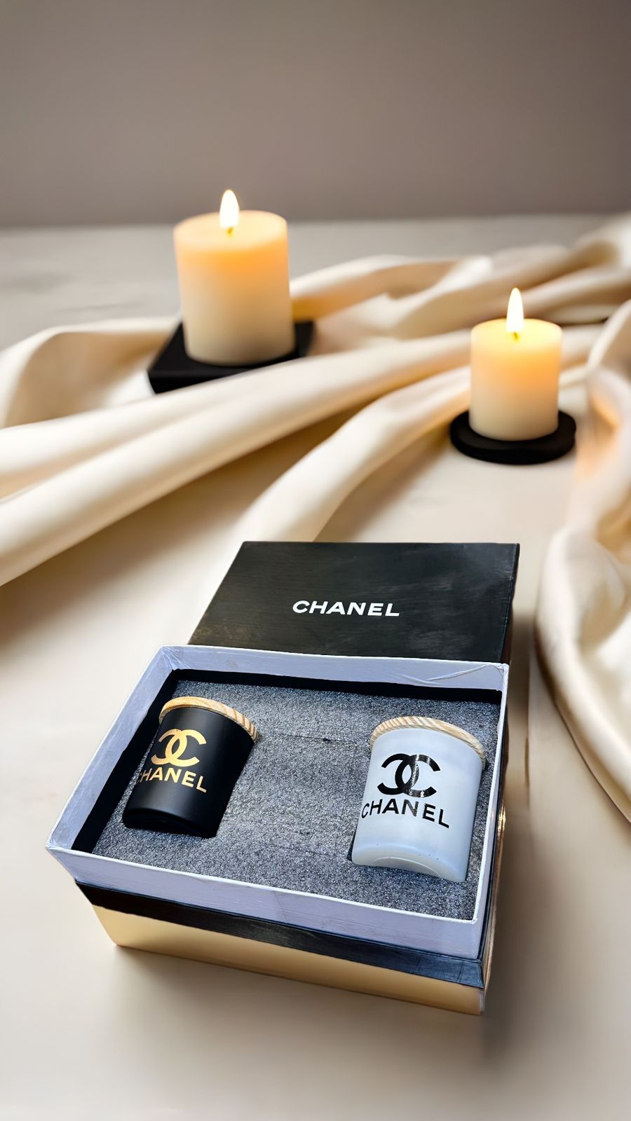 Chanel Luxury Scented Candle – First Copy Frosted Glass Jar