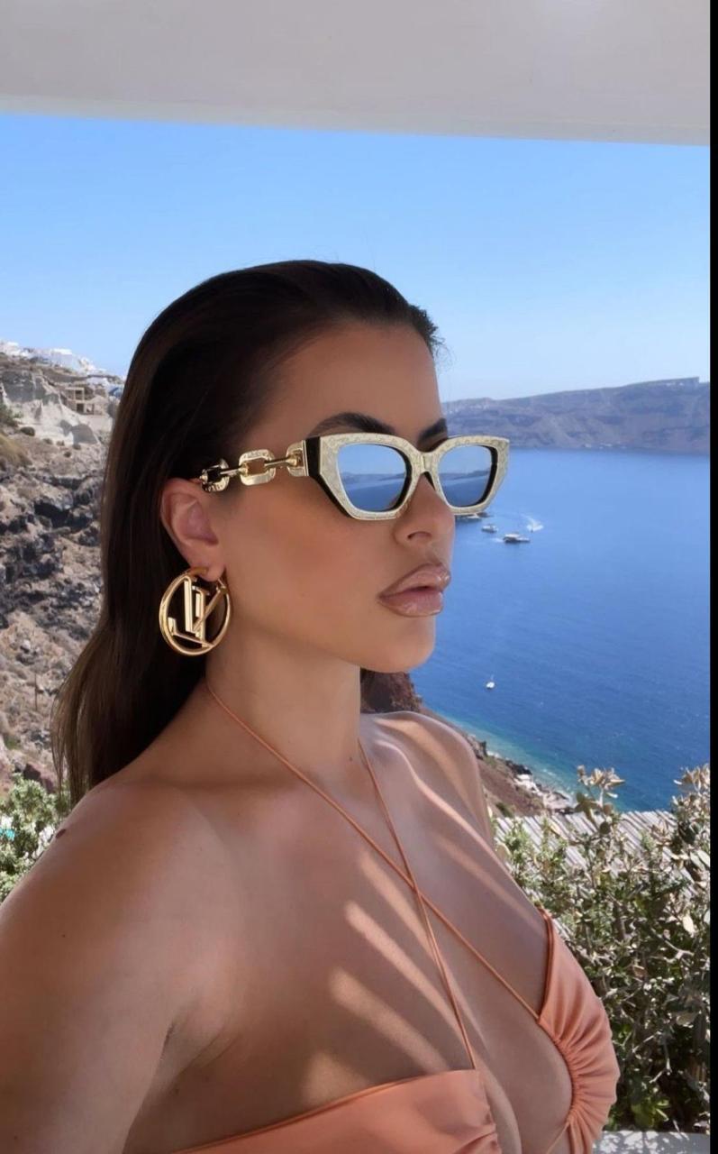 Gold Statement Monogram Hoop Earrings – Replica Louis Vuitton