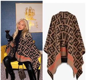 Luxury Designer Edition Winter Shrug – Reversible Monogram Wool Blend