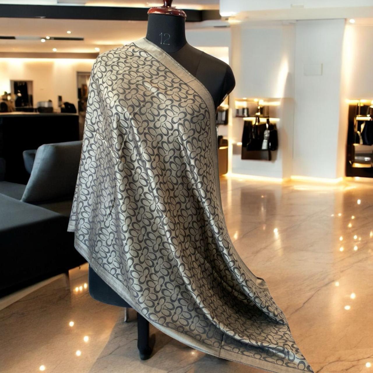 Luxury Designer Monogram Stole – Premium Winter Collection