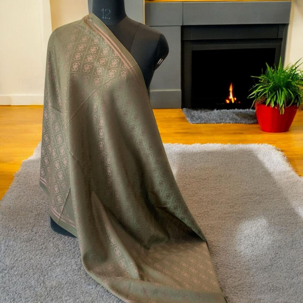 Signature Designer Monogram Stole – Premium Unisex Winter Wrap
