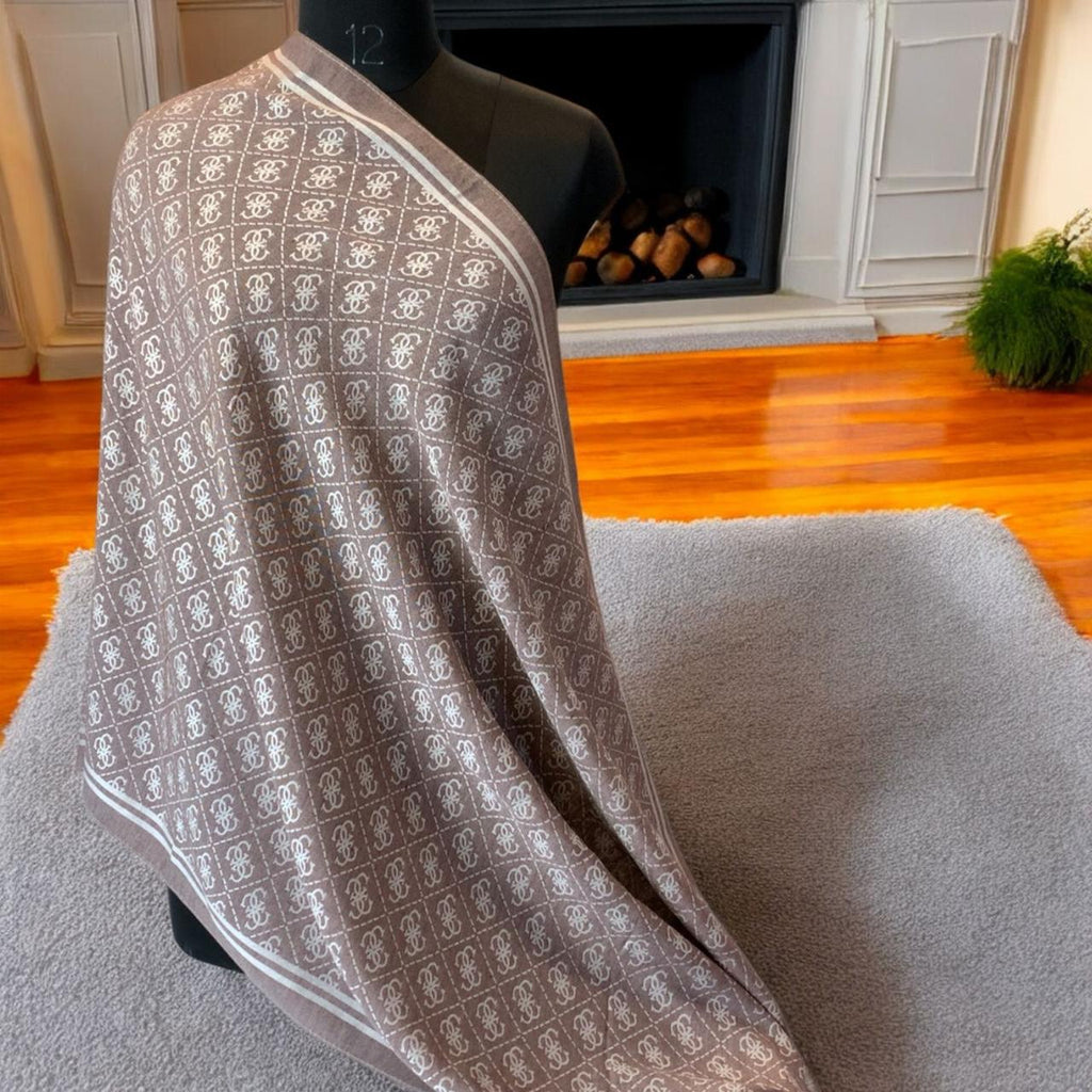 Signature Designer Monogram Stole – Premium Unisex Winter Wrap