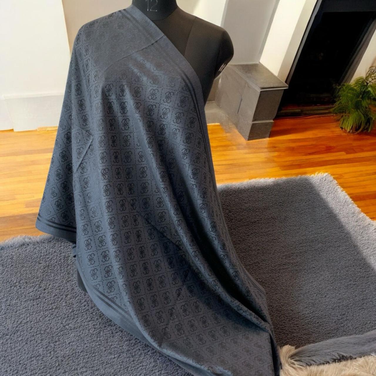 Signature Designer Monogram Stole – Premium Unisex Winter Wrap