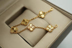 Elegant Floral Link Bracelet with Polished Finish