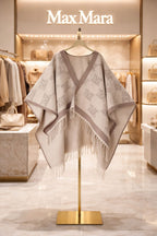 Elegant Monogram Pattern Winter Stole for Men & Women