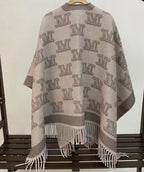 Elegant Monogram Pattern Winter Stole for Men & Women