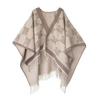 Elegant Monogram Pattern Winter Stole for Men & Women